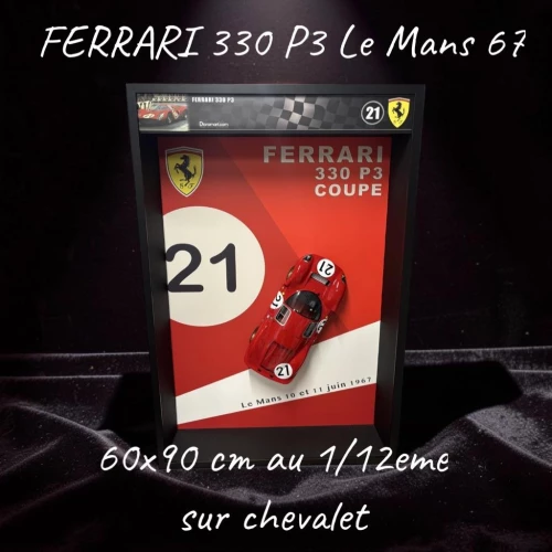 ferrari 330 p le mans 1967 ÉclairÉe / chevalet - DIORAM’ART