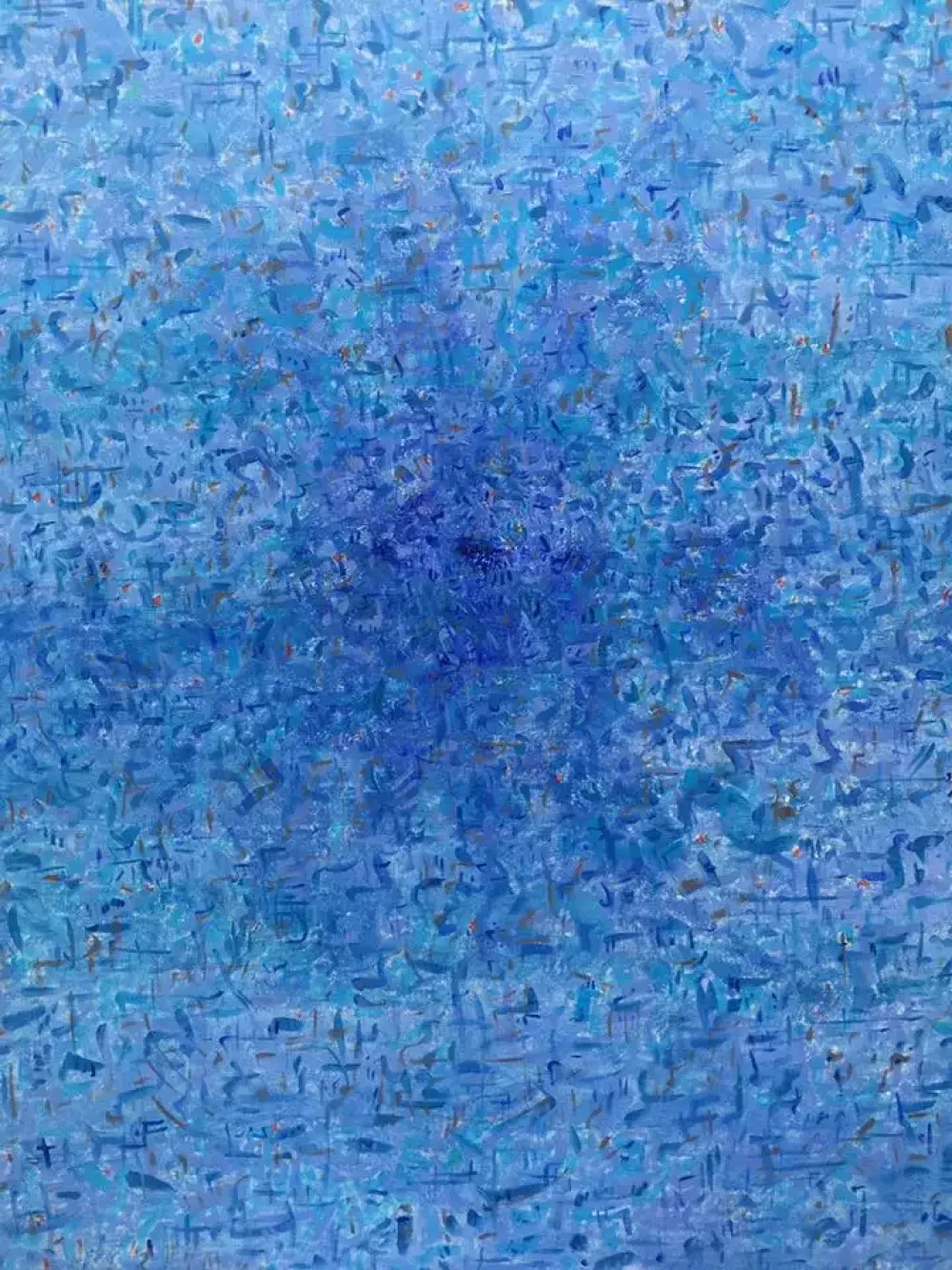 œuvre main bleue de l'artiste matthieu tellaro