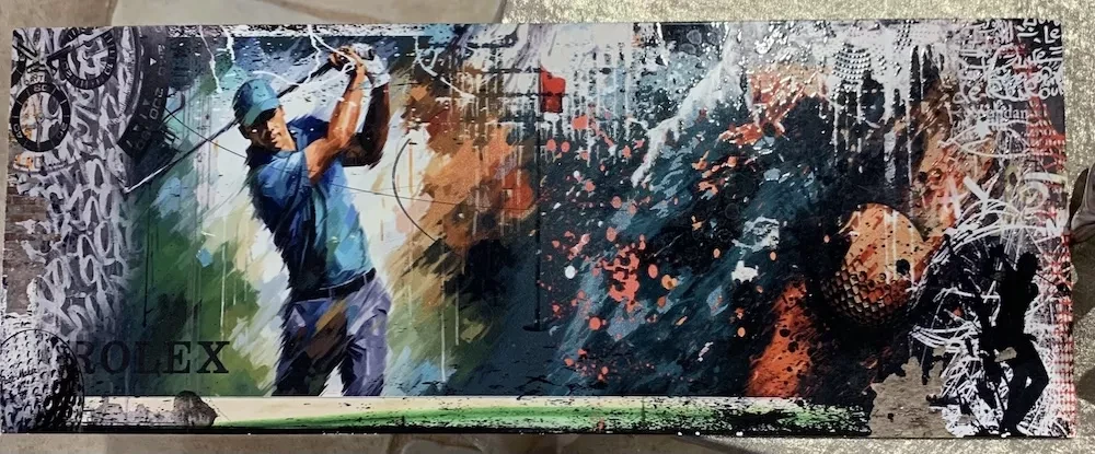 œuvre golf horizontal de l'artiste YANN DEHAIS